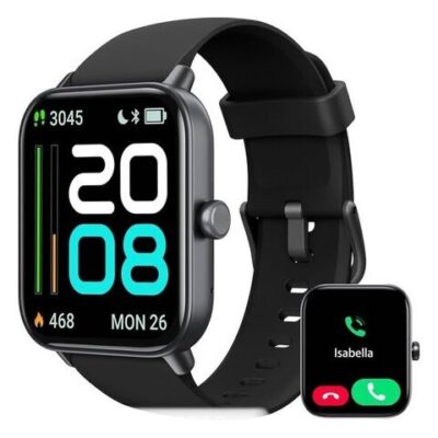 Aeac Women’s Smartwatch with phone function – 1.8 – IP68 Black