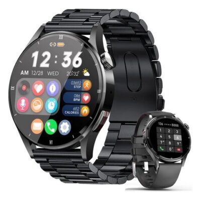 SZHELEJIAM Smart Watch Men Call 70 Sports Modes Black